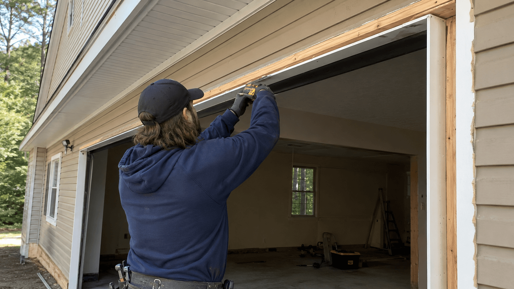 Working on a carport to garage conversion in North GA.